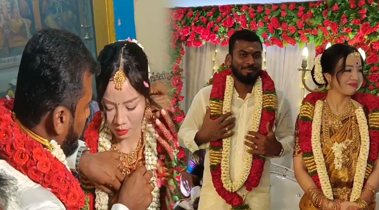 வியட்நாம் பெண்ணை கரம் பிடித்த நெல்லை இளைஞர்...தமிழ் முறைப்படி நடந்த திருமணம்