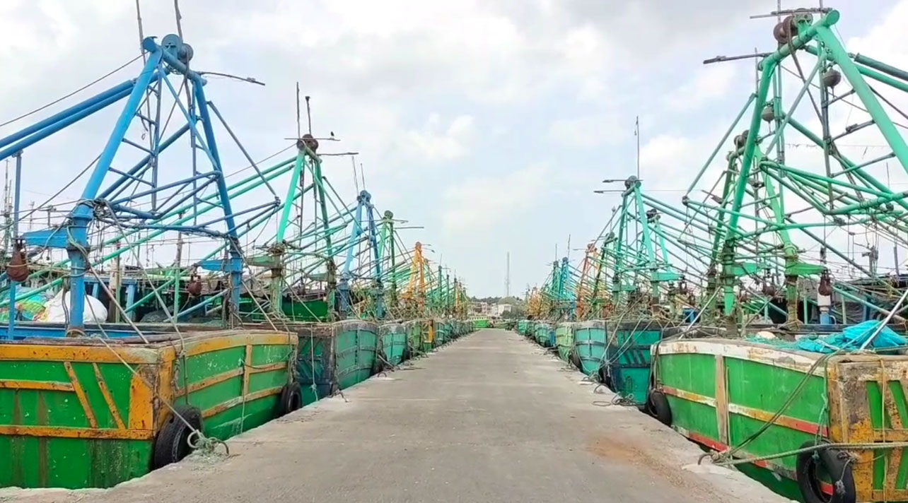  அமலுக்கு வந்தது மீன்பிடி தடைக்காலம்...குமரியில் 350 விசைப்படகுகள் துறைமுகத்தில் நிறுத்தி வைப்பு