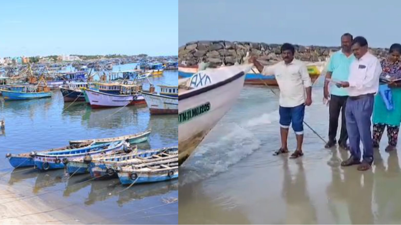 முடிவுக்கு வரும் மீன்பிடி தடைகாலம்.. படகுகளை ஆய்வு செய்த மீன்வளத்துறை அதிகாரி