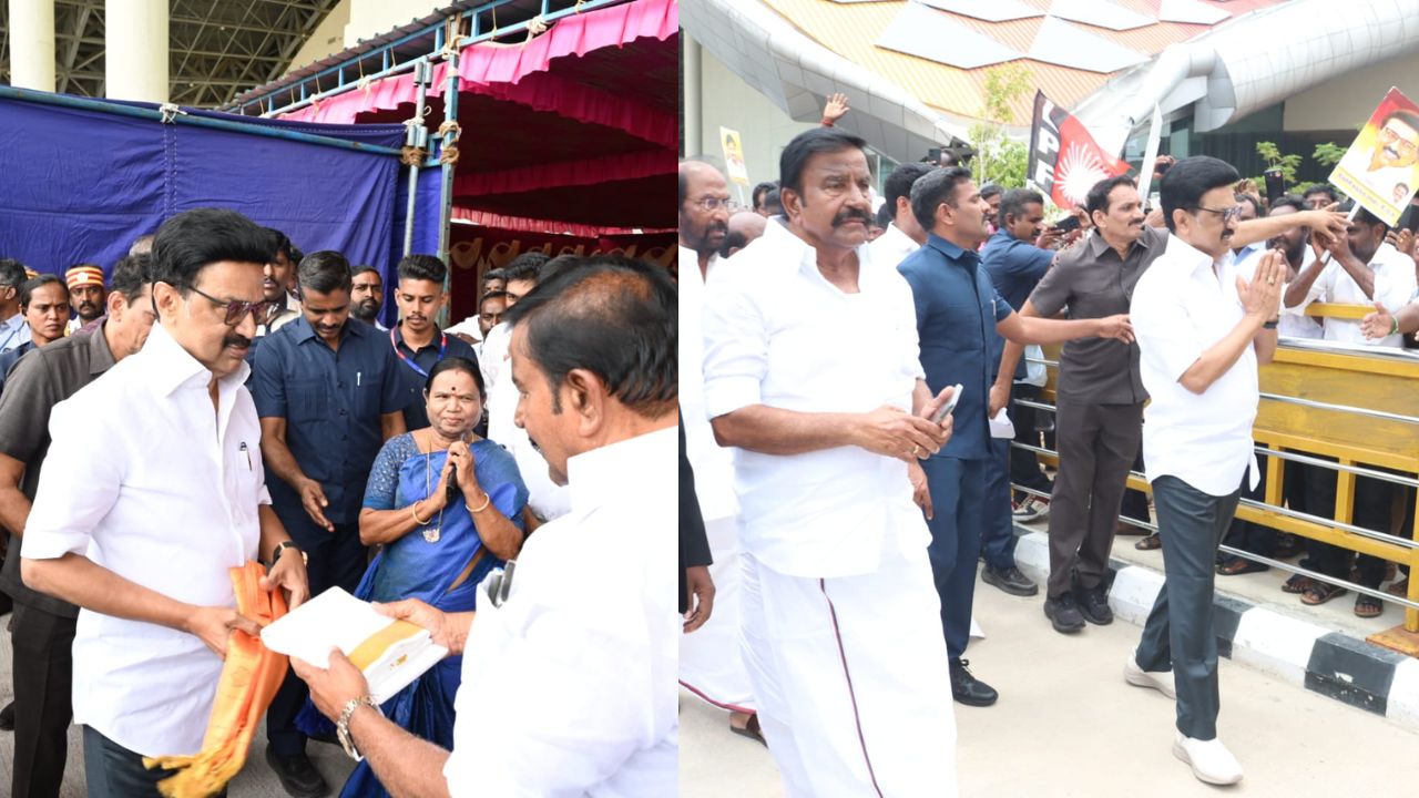 திருச்சியில் முதல்வர் ஸ்டாலினுக்கு உற்சாக வரவேற்பு!