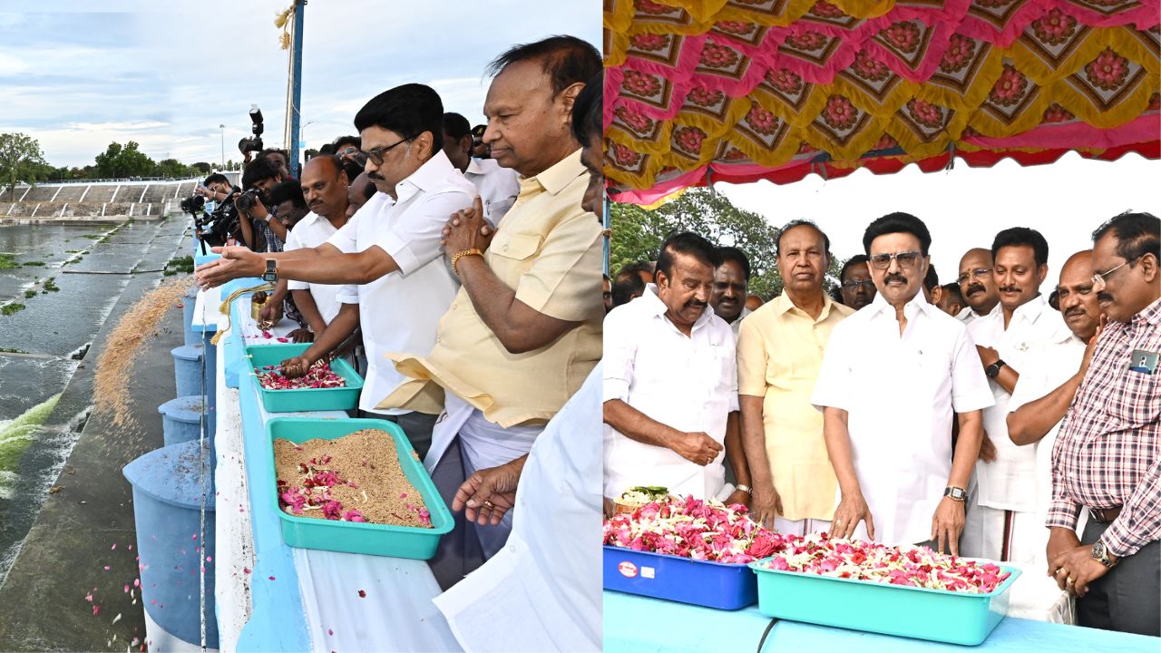 பாசனத்திற்காக கல்லணையிலிருந்து நீர் திறப்பு.. வரலாற்றில் இடம்பிடித்த முதல்வர்