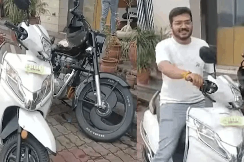 யாரு சாமி நீ..  ரூ.1 லட்சம் மதிப்புள்ள ஸ்கூட்டியின் பேன்சி நம்பருக்கு ரூ14 லட்சமா? 