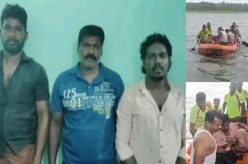  வடிவேலு பட பாணியில் தப்பிக்க முயற்சி-படகில் சென்று கைது செய்த போலீஸ்
