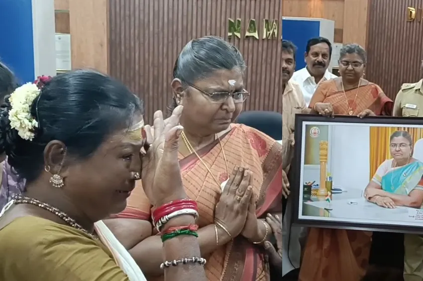 'நீங்க அழாதீங்க மேடம்'.. திருநங்கைகளின் பாசத்தால் கண் கலங்கிய கலெக்டர்