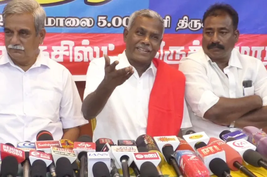 பாஜக கூட்டணியில் இருந்து அதிமுக வெளியேற வேண்டும்.. பெ.சண்முகம் அறிவுறுத்தல்