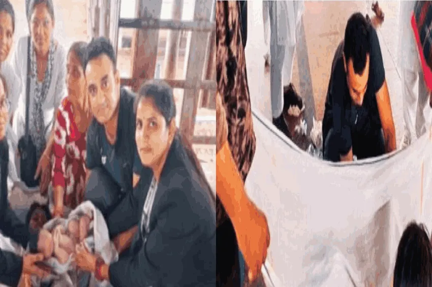 ரயில் நிலையத்தில் பிரசவ வலியால் பெண்.. சாதுர்யமாக செயல்பட்ட மருத்துவர்!