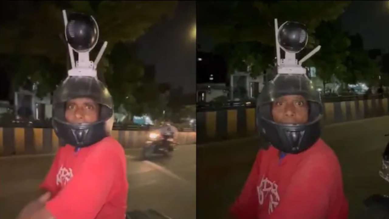 பக்கத்து வீட்டாருடன் சண்டை.. ஹெல்மெட்டில் கேமராவுடன் வலம் வரும் இளைஞர்