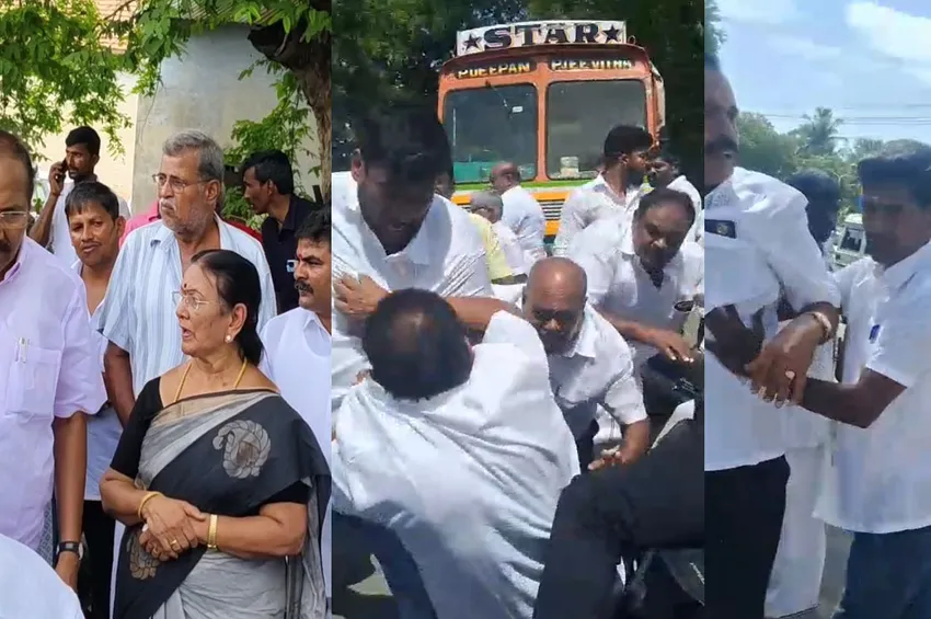   அதிமுகவில் கோஷ்டி மோதல்-ஒருவரை ஒருவர் தாக்கி கொண்ட வீடியோ வைரல்