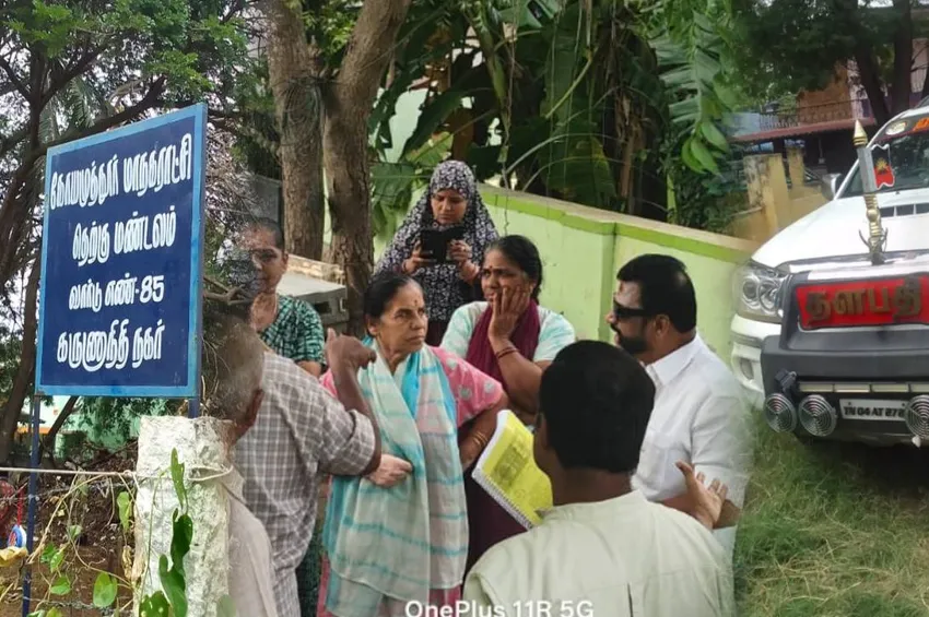 அரசு சொத்தை ஆக்கிரமிக்க முயற்சி- பொதுமக்கள் சுற்றி வளைத்ததால் ஓட்டம் பிடித்த திமுக பிரமுகர்