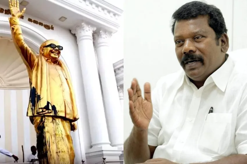 கருணாநிதி சிலை மீது கருப்பு பெயிண்ட் வீச்சு… செல்வப்பெருந்தகை கண்டனம்