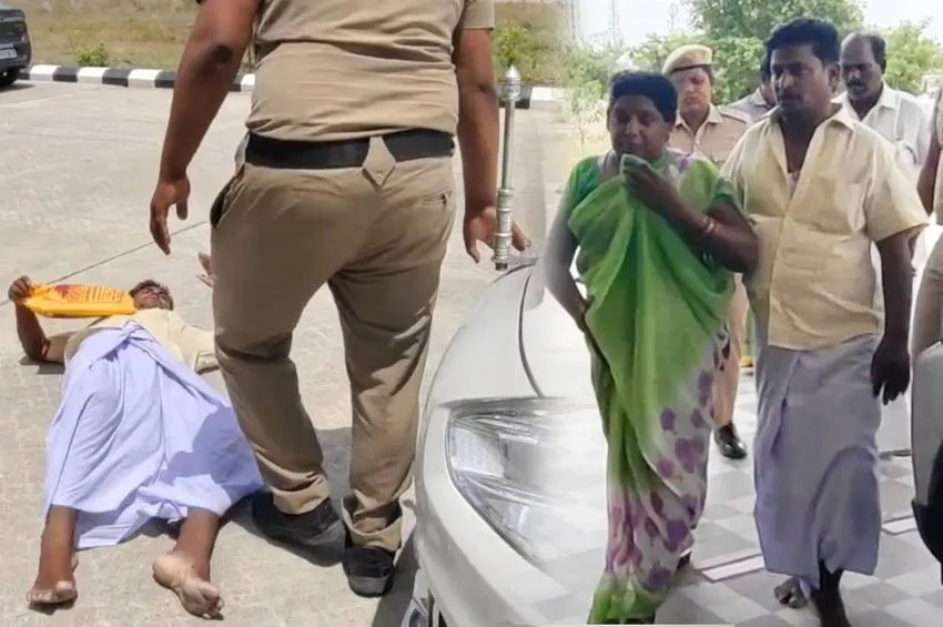 காதலனுடன் சென்ற இளம்பெண் - காரை மறித்து பாசப்போராட்டம் நடத்திய பெற்றோர் 