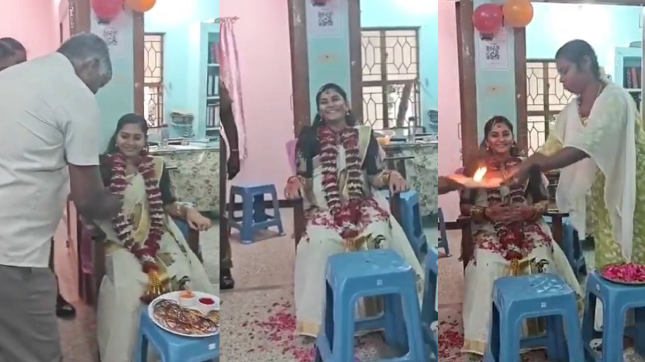 தந்தையை இழந்த பெண்ணுக்கு தாயாக மாறிய போலீசார்.. நெகிழ்ச்சி சம்பவம்!