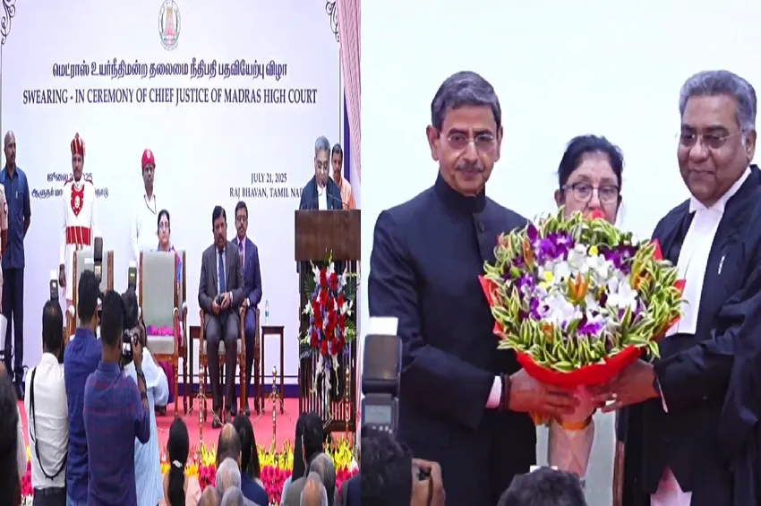 சென்னை உயர் நீதிமன்றத்தின் 54-வது தலைமை நீதிபதியாக மனீந்திர மோகன் ஸ்ரீவஸ்தவா பதவியேற்பு!