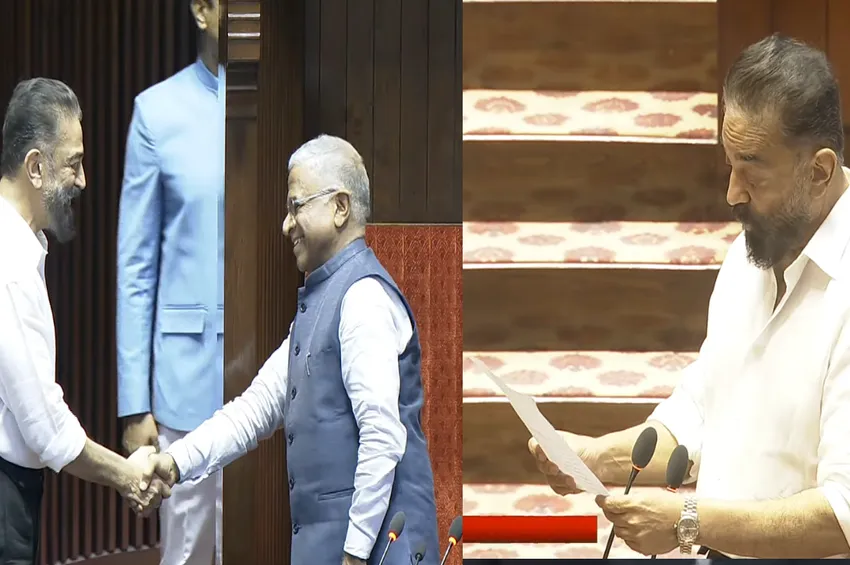 மாநிலங்களவை எம்.பி-யாக பதவியேற்றார் கமல்ஹாசன்..தமிழில் உறுதிமொழி ஏற்பு!