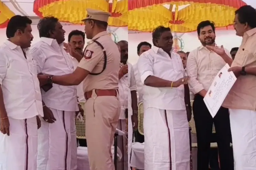மேடையிலேயே எம்பி, எம்எல்ஏ மோதல்.. நலம் காக்கும் ஸ்டாலின் தொடக்க விழாவில் சலசலப்பு!