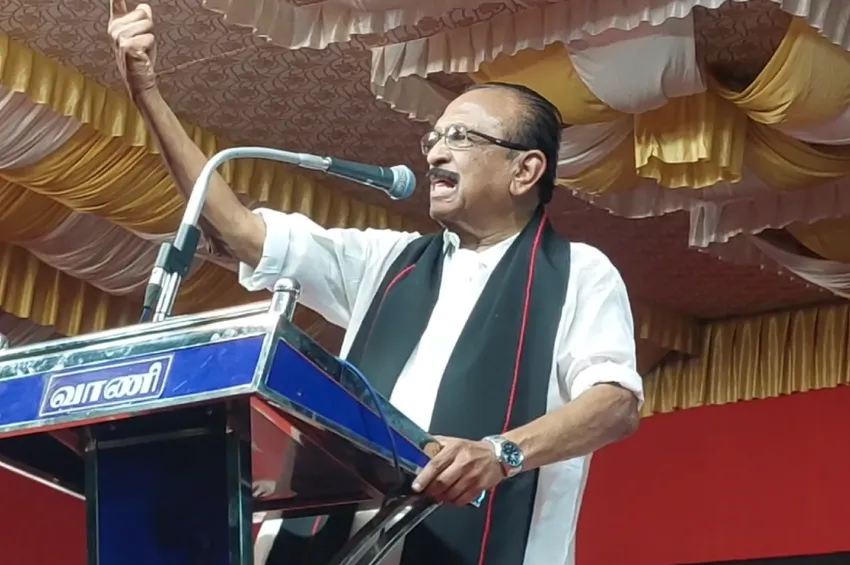 திமுக ஆட்சி பிற மாநிலங்களை எல்லாம் கவர்ந்து இழுக்கிறது –தென்காசியில் வைகோ பேச்சு