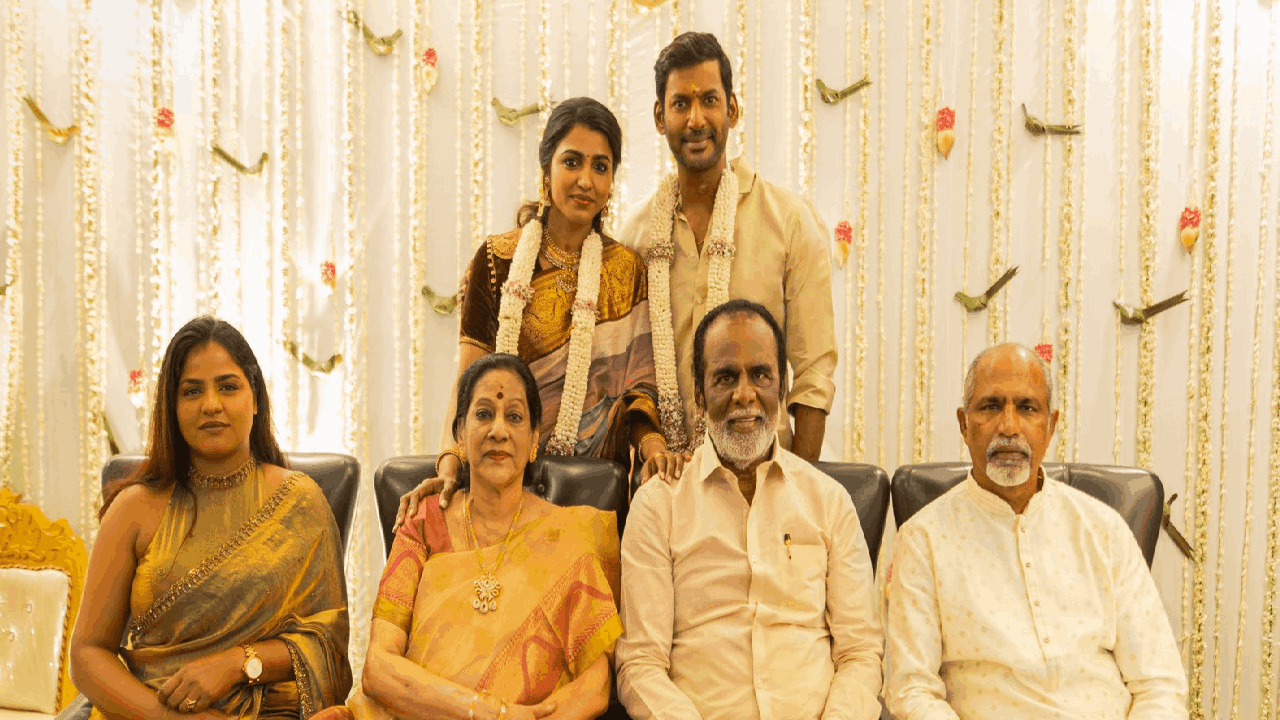 நடிகர் விஷால் - நடிகை சாய் தன்ஷிகா திருமணம் நிச்சயதார்த்தம்..  பிறந்தநாள் அன்று இன்ப அதிர்ச்சி!