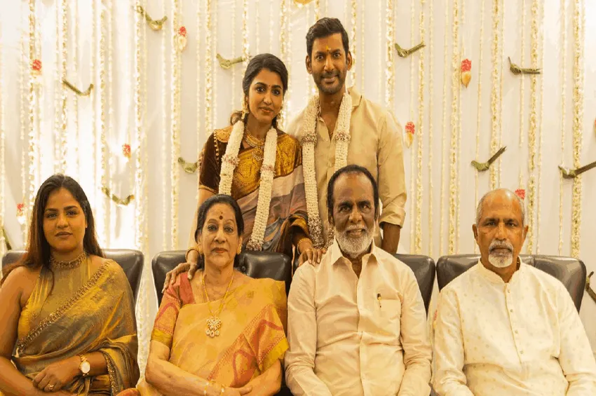 நடிகர் விஷால் - நடிகை சாய் தன்ஷிகா திருமணம் நிச்சயதார்த்தம்..  பிறந்தநாள் அன்று இன்ப அதிர்ச்சி!