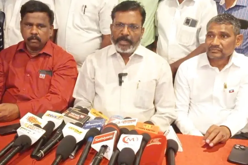 தமிழகத்தில் வாக்கு திருட்டு முயற்சி: மக்கள் விழிப்புடன் இருக்க வேண்டும் - திருமாவளவன் எச்சரிக்கை!