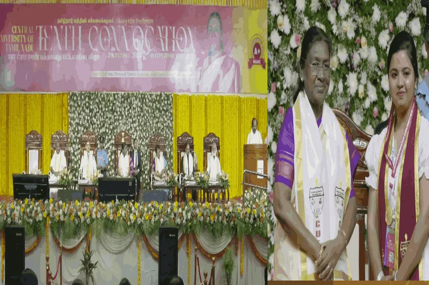 திருவாரூர் மத்தியப் பல்கலைக்கழகத்தில் பட்டமளிப்பு விழா; குடியரசுத் தலைவர் முர்மு, ஆளுநர் ரவி பங்கேற்பு!