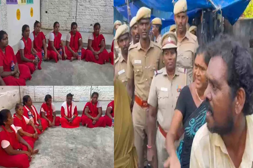 சென்னை மாநகராட்சி முன்பு தூய்மைப் பணியாளர்கள் முற்றுகை... போலீசார் அதிரடி கைது