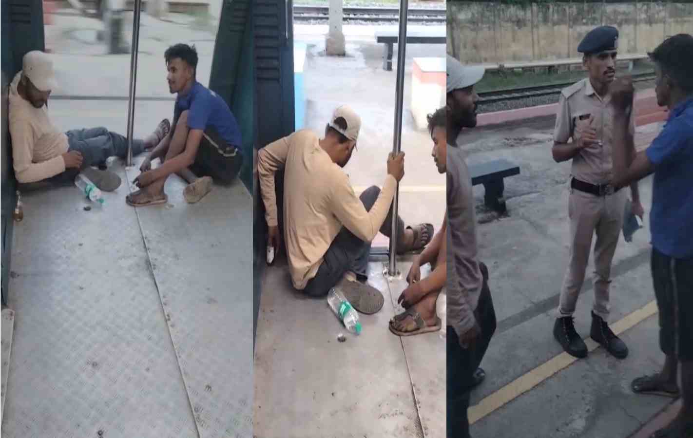 சென்னை மின்சார ரயில்: மதுபோதையில் ரகளை - வீடியோ வைரல்!