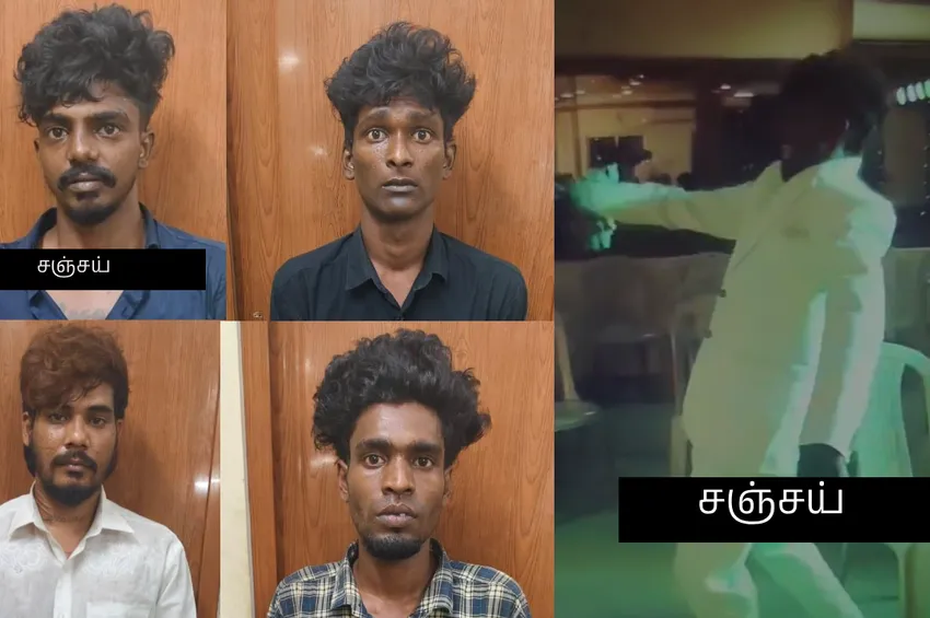 திருமண நிகழ்ச்சியில் கத்தியுடன் நடனமாடிய ரவுடி - கழிவறையில் வழுக்கி விழுந்ததில் காலில் மாவுக்கட்டு