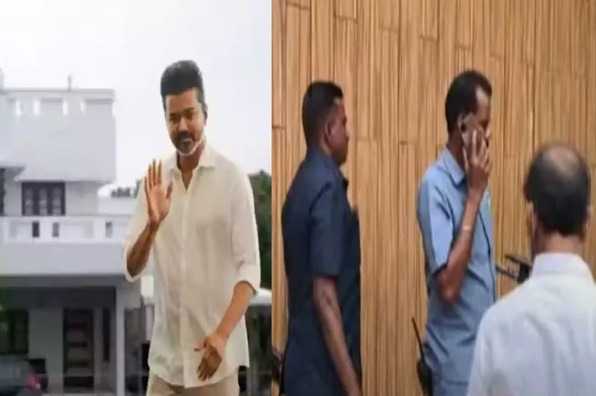 விஜய் வீட்டில் வெடிகுண்டு நிபுணர்கள் சோதனை