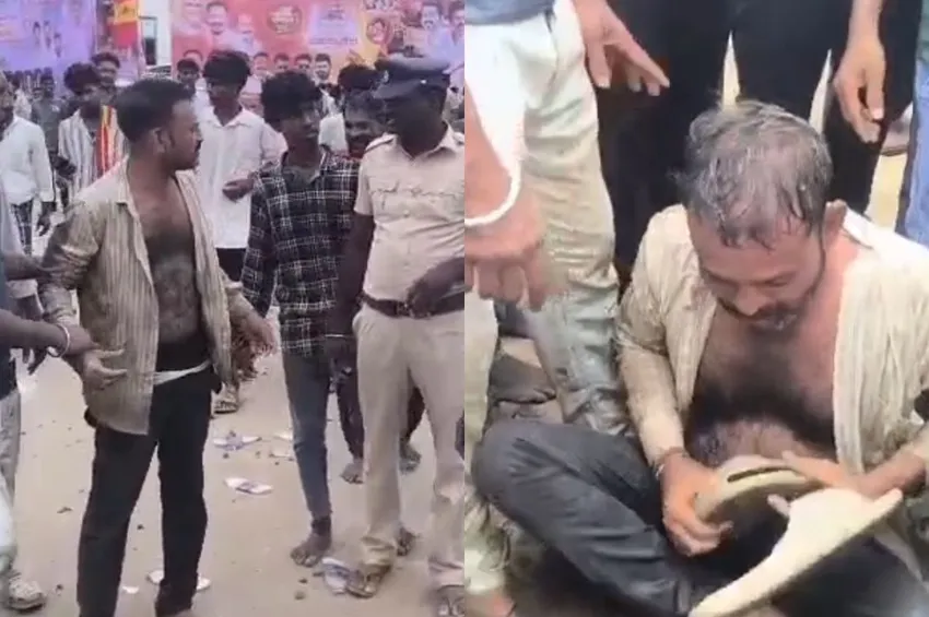 விஜய் கூட்டத்தில் பரபரப்பு: பெண்ணிடம் செயின் பறித்த வடமாநிலத்தவருக்கு தர்ம அடி! 
