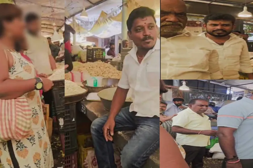 கோயம்புத்தூர் பூமார்க்கெட்டில் உடை சர்ச்சை: கல்லூரி மாணவி VS வியாபாரிகள் - இருதரப்பும் புகார்!
