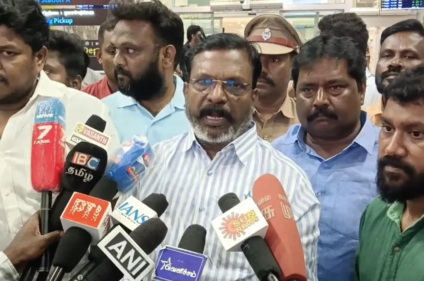 திமுக கூட்டணி அரசு  பல மாநிலங்களுக்கு முன் மாதிரி அரசாக இருக்கிறது- திருமாவளவன்