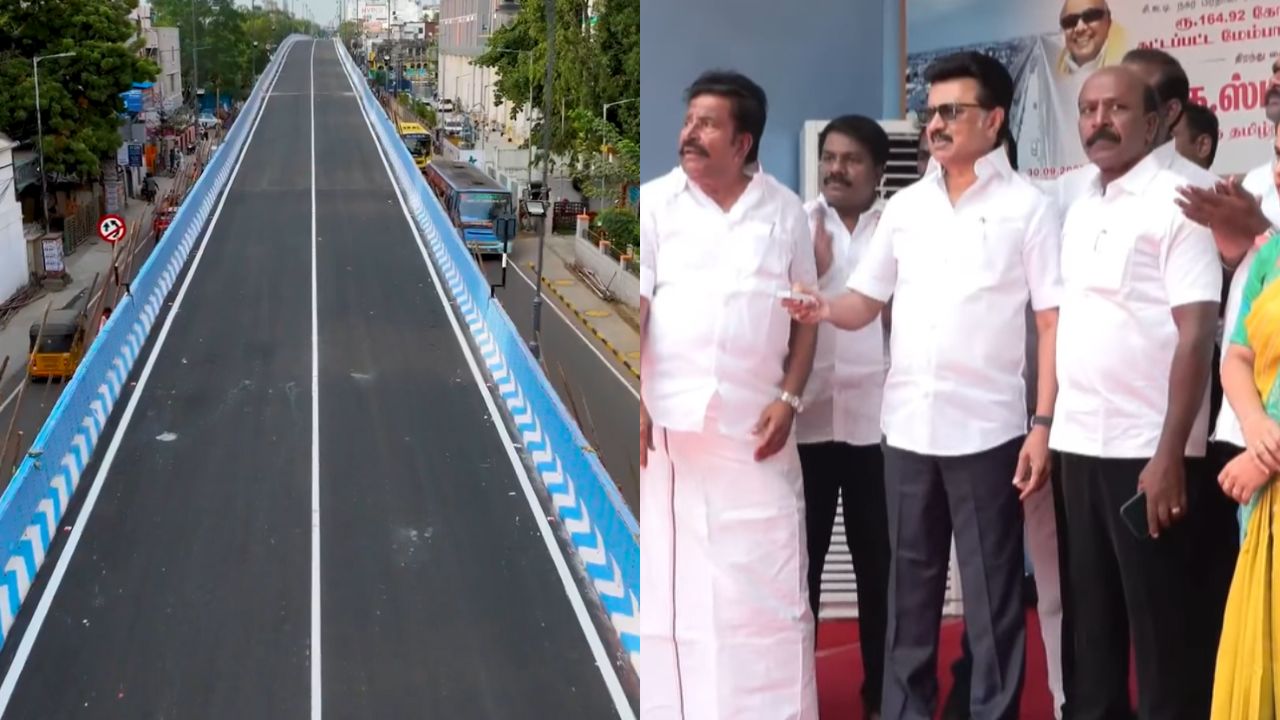 சென்னை தி.நகரில் ரூ.164.92 கோடி செலவில் கட்டப்பட்டுள்ள மேம்பாலம்.. முதல்வர் ஸ்டாலின் திறந்து வைத்தார்!