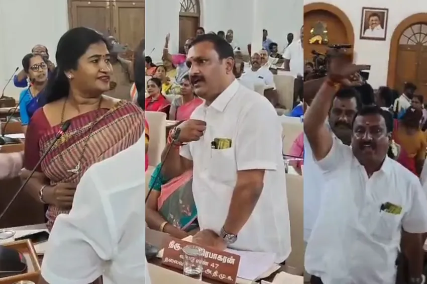 கோவை மாமன்றக் கூட்டத்தில் பரபரப்பு.. திமுக - அதிமுக கவுன்சிலர்களிடையே வாக்குவாதம்!