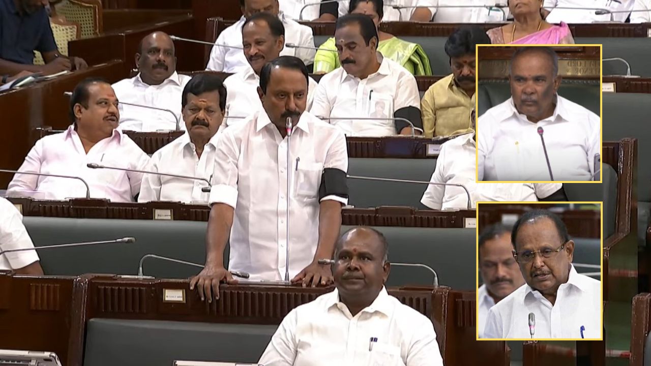 கருப்பு பட்டை அணிந்து வந்த அதிமுக எம்.எல்.ஏ.க்கள்.. 'பி.பி. அதிகமாகிவிட்டதோ' என சபாநாயகர் கிண்டல்!