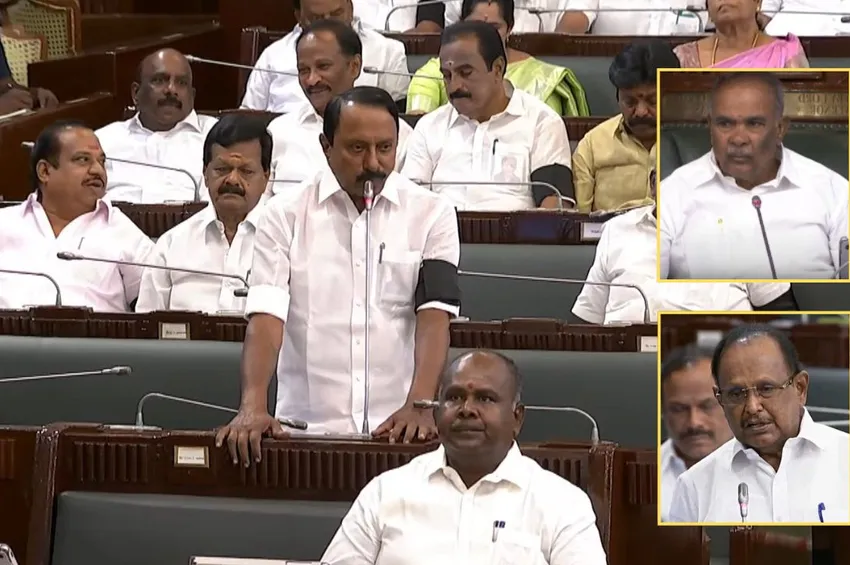 கருப்பு பட்டை அணிந்து வந்த அதிமுக எம்.எல்.ஏ.க்கள்.. 'பி.பி. அதிகமாகிவிட்டதோ' என சபாநாயகர் கிண்டல்!
