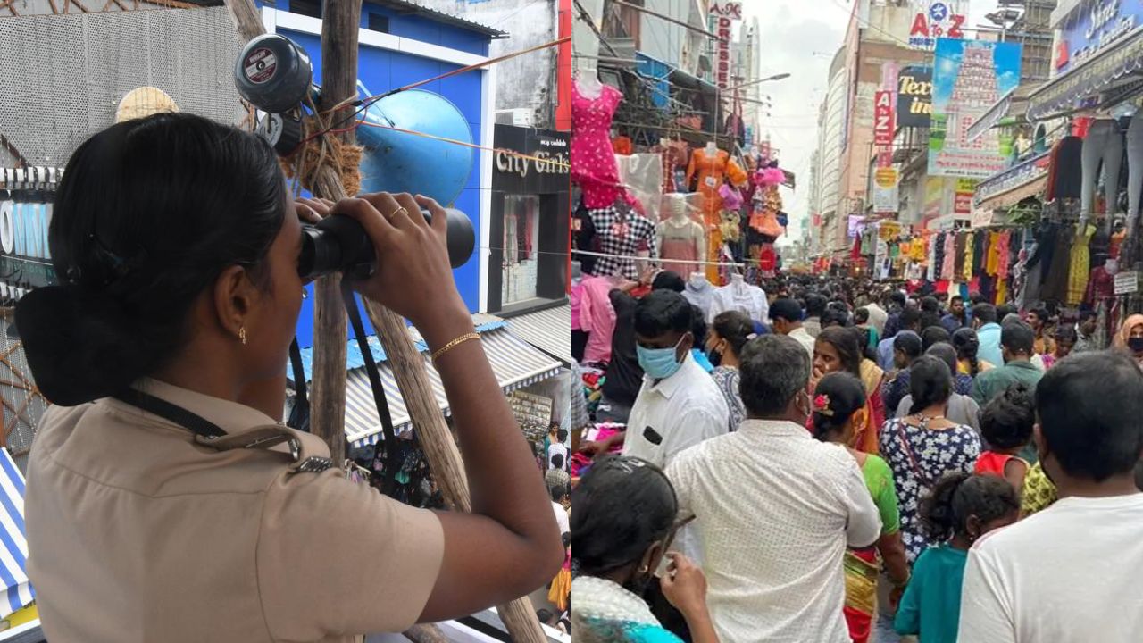 தீபாவளிப் பண்டிகை: சென்னையில் 18,000 போலீஸார் குவிப்பு.. ட்ரோன் மூலம் தீவிர கண்காணிப்பு!