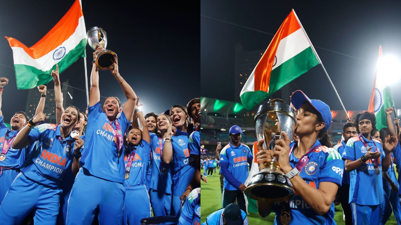 ஐசிசி மகளிர் உலகக் கோப்பை: முதல் முறையாகா சாம்பியன் பட்டத்தை முத்தமிட்ட இந்திய மகளிர் அணி!