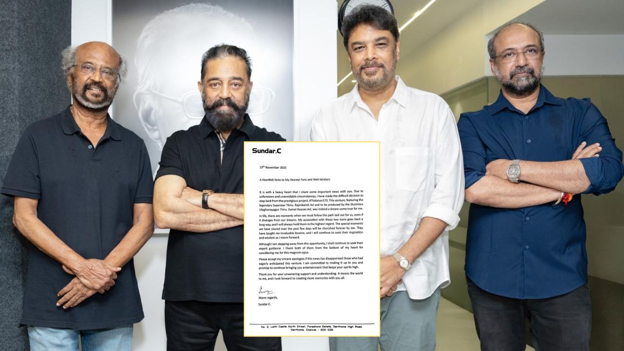 தலைவர் - 173: 'கனத்த இதயத்துடன் விலகுகிறேன்'- இயக்குநர் சுந்தர்.சி அறிவிப்பு!