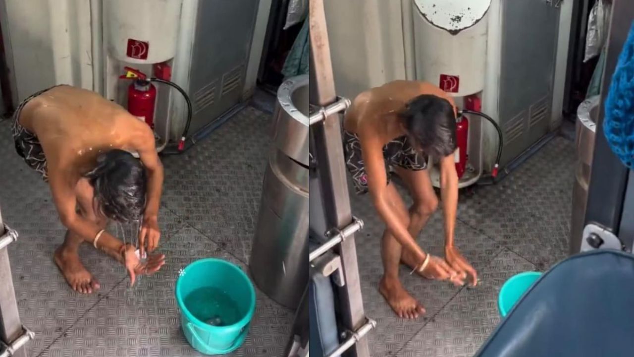 எல்லை மீறிய ரீல்ஸ் மோகம்.. ஓடும் ரயிலில் பயணிகளுக்கு நடுவே வாலிபர் செய்த நூதனச் செயல்!