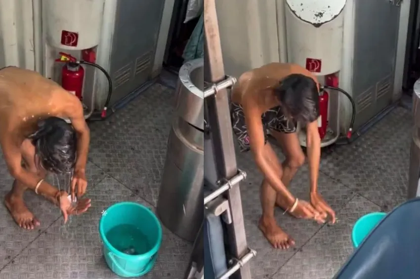 எல்லை மீறிய ரீல்ஸ் மோகம்.. ஓடும் ரயிலில் பயணிகளுக்கு நடுவே வாலிபர் செய்த நூதனச் செயல்!