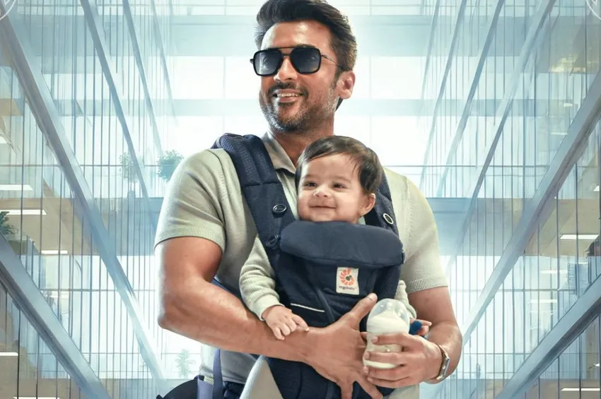 சூர்யா 46: குழந்தையுடன் க்யூட் லுக்.. வைரலாகும் ஃபர்ஸ்ட் லுக்!