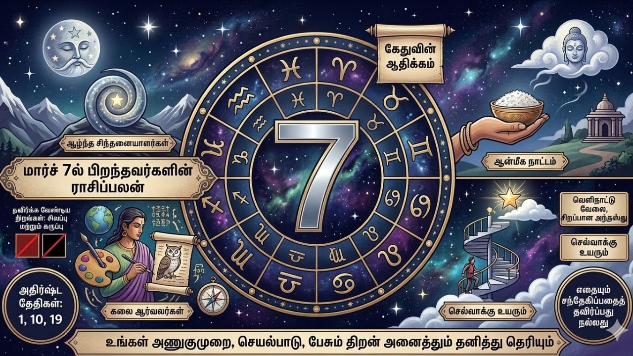 மார்ச் 7-ல் பிறந்தவரா நீங்கள்? உங்களுக்கான பலன் இதோ!