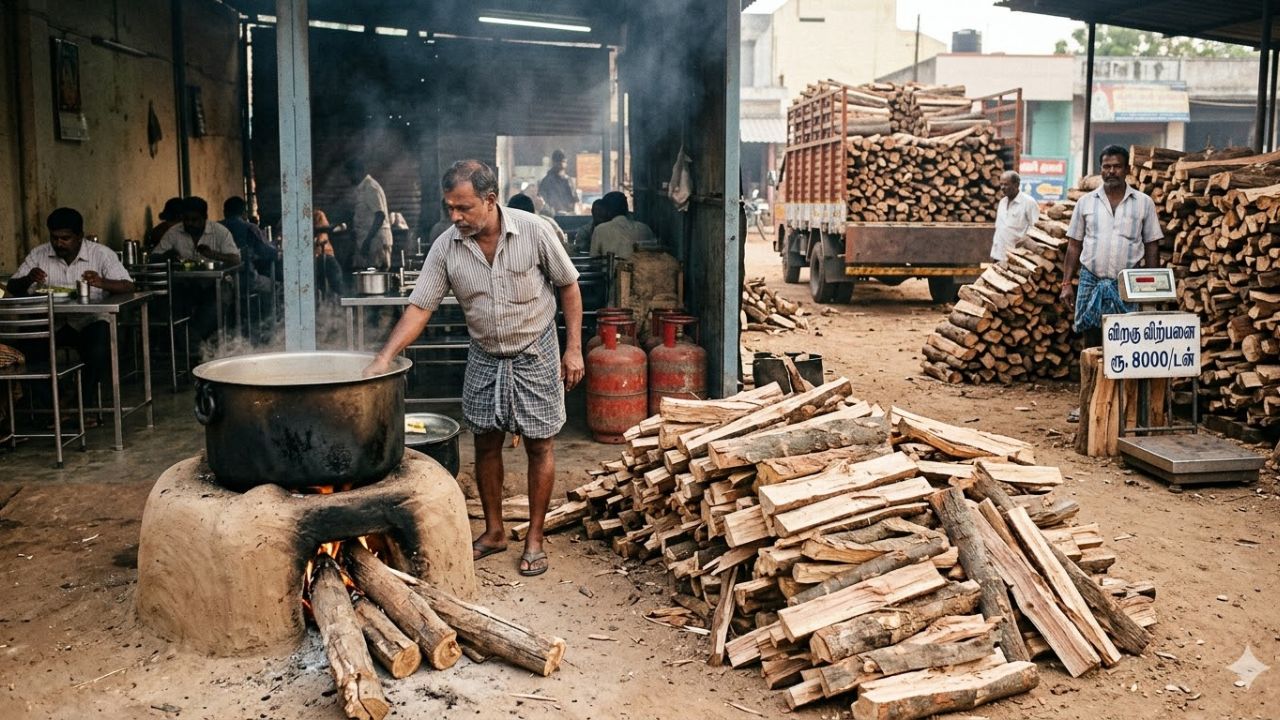 சிலிண்டர் தட்டுப்பாட்டால் எகிறும் விறகு விலை: ஒரு டன் ரூ.8,000-ஆக உயர்வு!