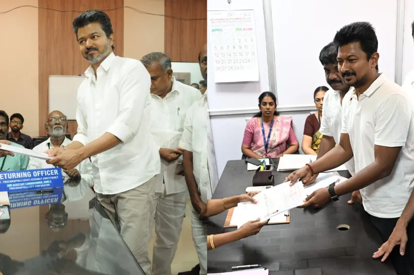 தேர்தல் 2026: உதயநிதி மற்றும் விஜய் இன்று வேட்புமனு தாக்கல்!