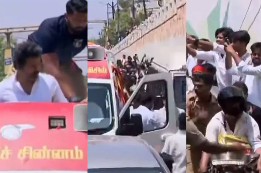 விபத்தில் சிக்கிய தம்பதி.. ஓடிச் சென்று நலம் விசாரித்த விஜய்!