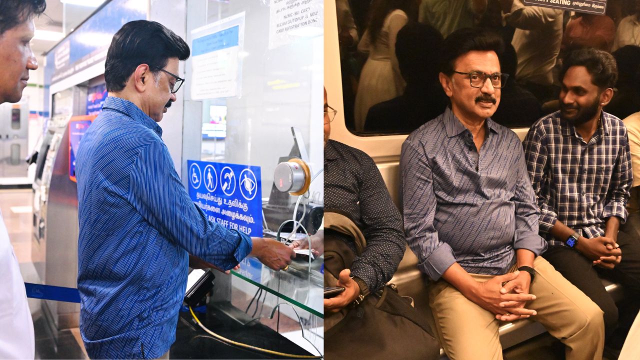 பயணிகளிடம் வாக்கு சேகரித்த ஸ்டாலின்.. மெட்ரோ 2-ம் கட்டம் விரைவில் பயன்பாட்டிற்கு வரும் என உறுதி!