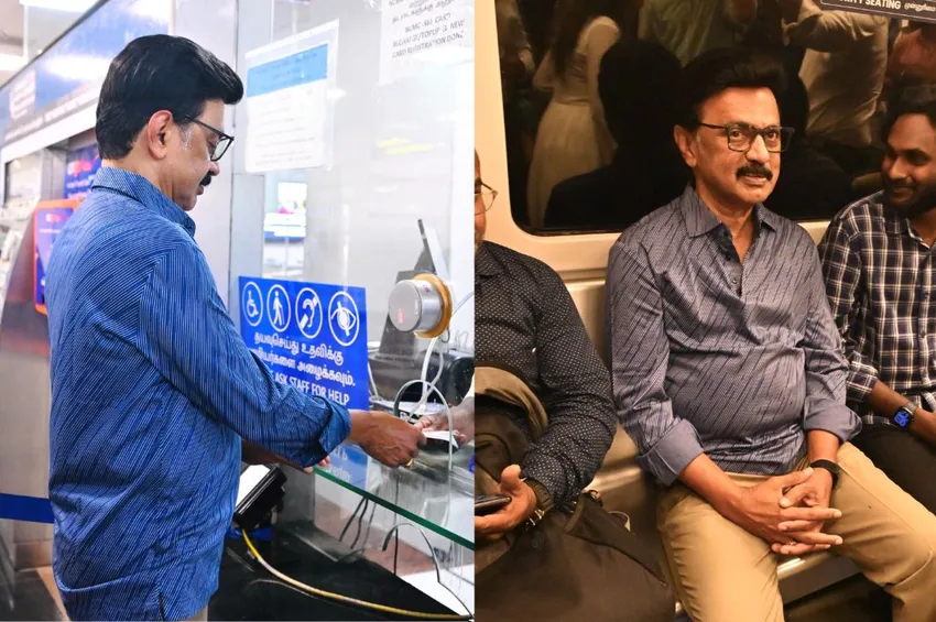 பயணிகளிடம் வாக்கு சேகரித்த ஸ்டாலின்.. மெட்ரோ 2-ம் கட்டம் விரைவில் பயன்பாட்டிற்கு வரும் என உறுதி!