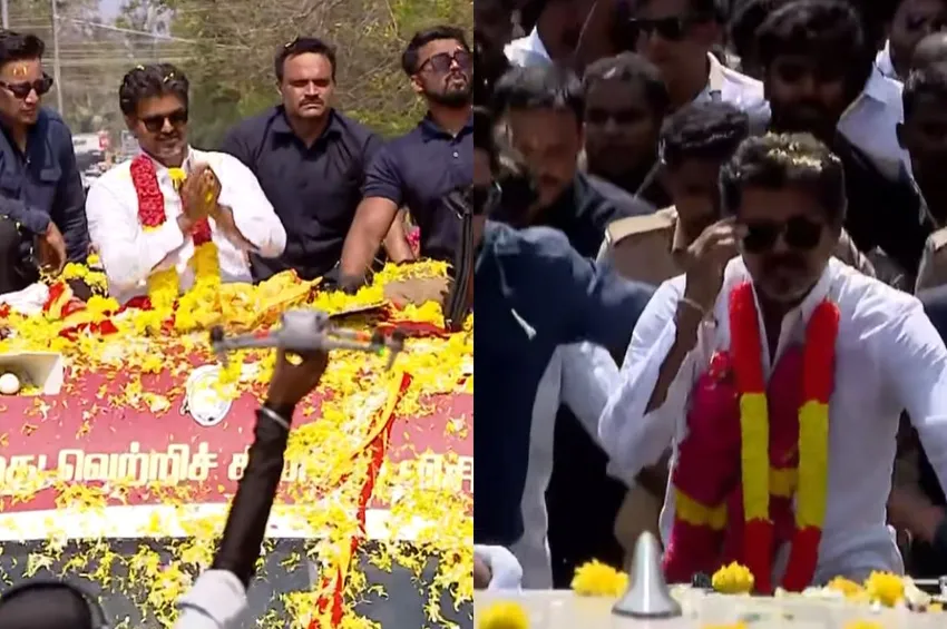 காரைக்குடியில் பேசாமல் சென்ற விஜய்.. ஏமாற்றத்துடன் கலைந்த தொண்டர்கள்!