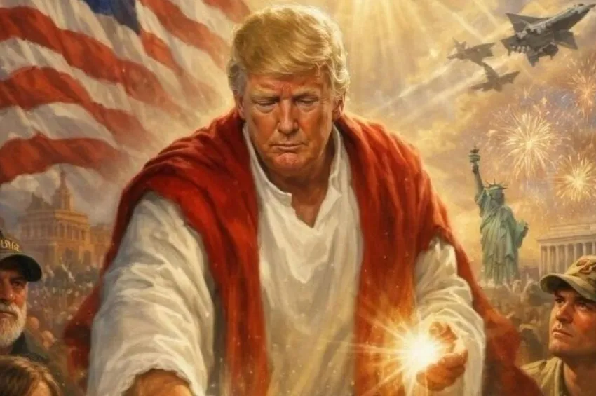 சர்ச்சையில் டிரம்ப்: தன்னை 'இயேசுவாக' சித்தரித்து ஏஐ புகைப்படம் வெளியீடு!