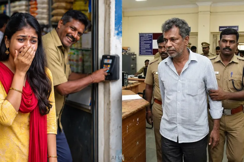 கைரேகை வைக்க வந்த இளம் பெண்ணிடம் பாலியல் சீண்டல்.. ரேஷன் கடை ஊழியர் கைது!